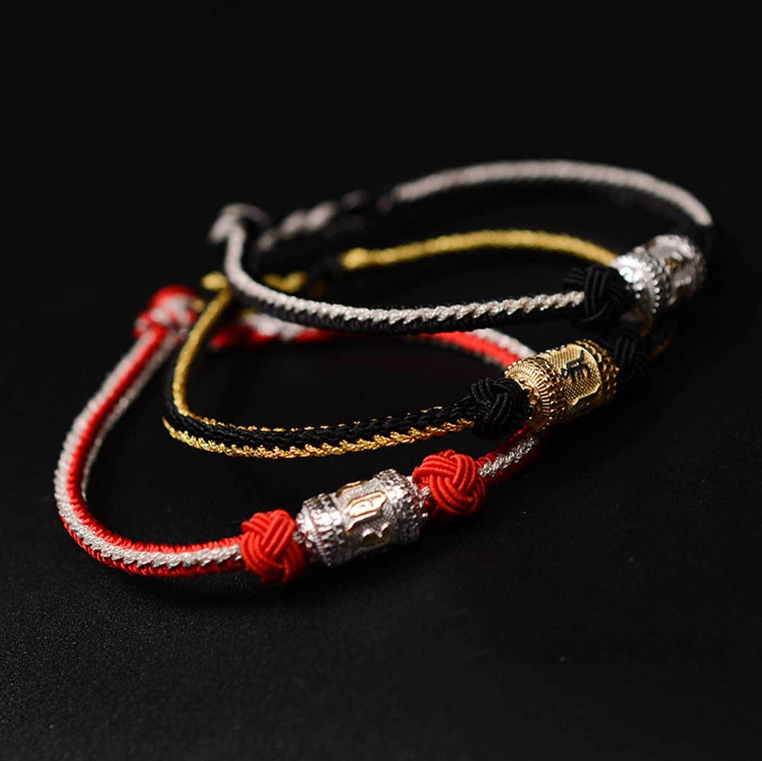 Tibetan Mantra Bracelet – Sacred Knot Jewelry for Luck, Protection & Positive Energy