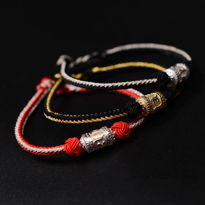 Tibetan Mantra Bracelet – Sacred Knot Jewelry for Luck, Protection & Positive Energy