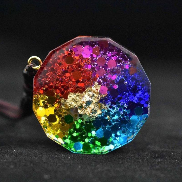 Chakra Orgonite Necklace – Full-Spectrum Energy Balance & EMF Shield
