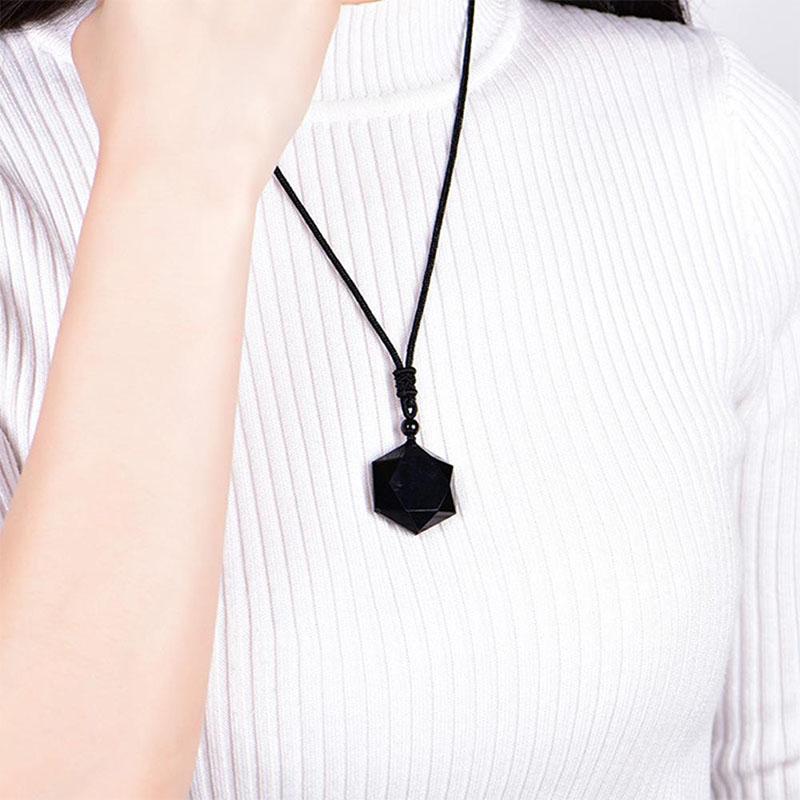 Black Obsidian Talisman – Necklace for Protection & Energy Clearing