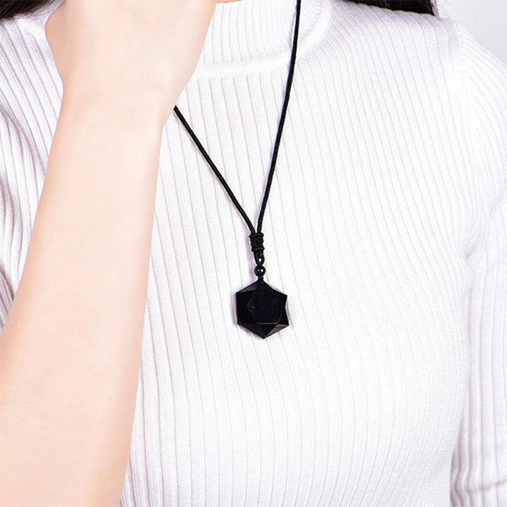 Black Obsidian Talisman – Necklace for Protection & Energy Clearing
