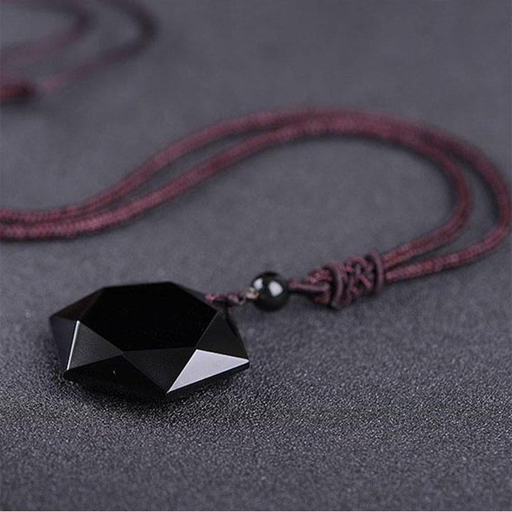 Black Obsidian Talisman – Necklace for Protection & Energy Clearing