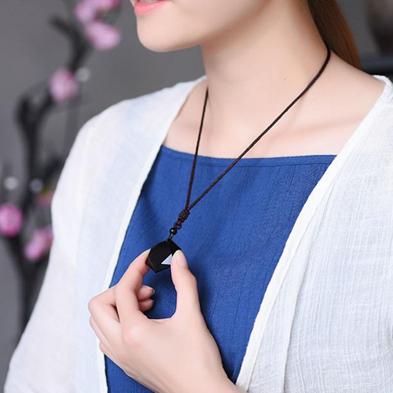 Black Obsidian Talisman – Necklace for Protection & Energy Clearing