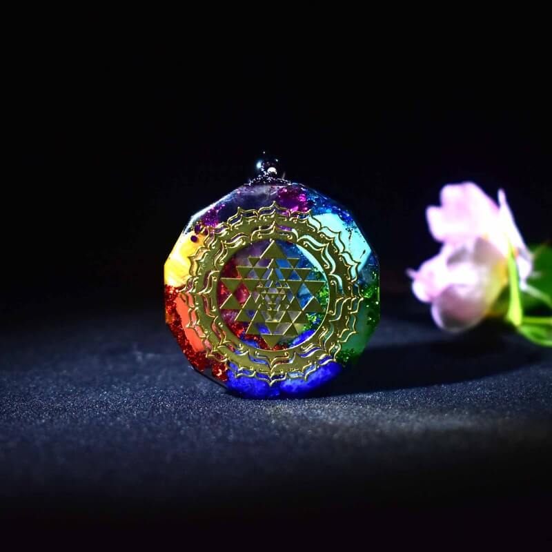 Chakra Orgonite Necklace – Full-Spectrum Energy Balance & EMF Shield