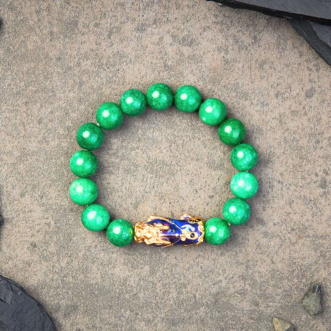 Green Jade Pixiu Abundance Protection Bracelet – Attract & Safeguard Wealth Energy