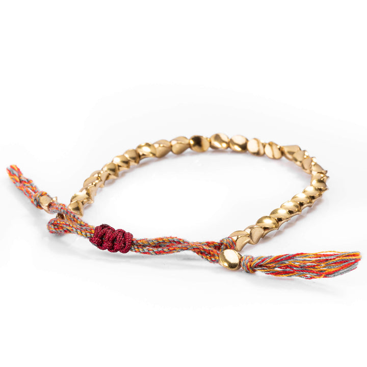 Tibetan Copper Beads Bracelet – Handmade Spiritual Jewelry for Healing, Strength & Protection