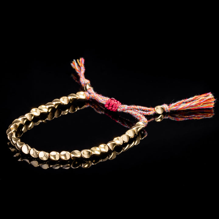 Tibetan Copper Beads Bracelet – Handmade Spiritual Jewelry for Healing, Strength & Protection