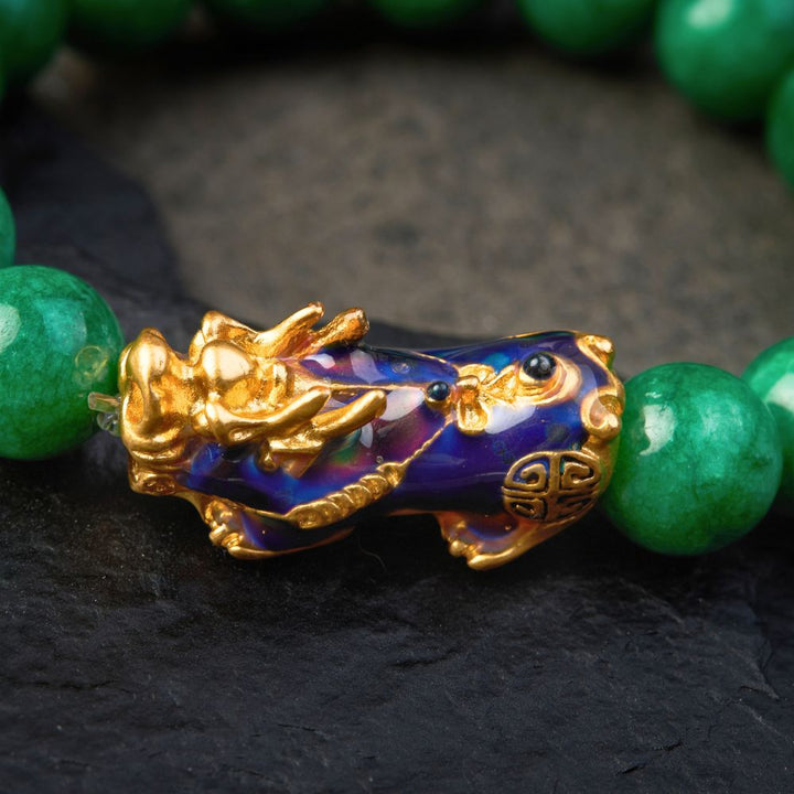 Green Jade Pixiu Abundance Protection Bracelet – Attract & Safeguard Wealth Energy